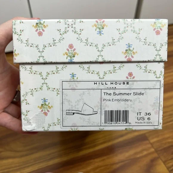 Hill House - The City Slide in Pink Embroidery - NWT SIZE 36 MSRP $250 - Picture 6 of 6